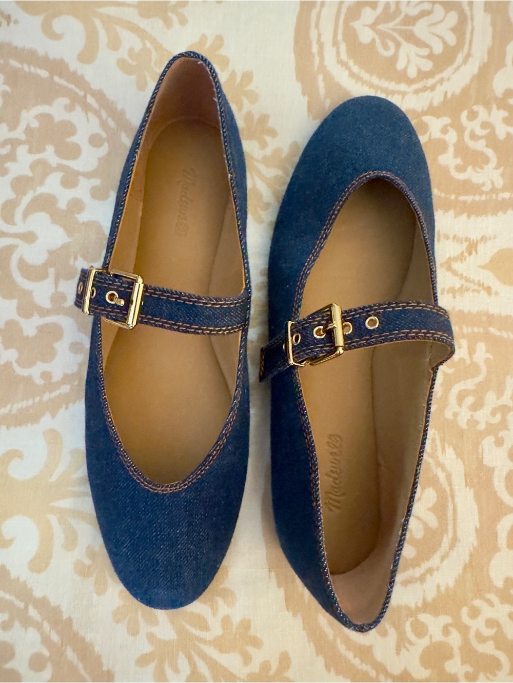 ADORBS AF MADEWELL REMY DENIM MARYJANE FLATS MINT CONDITION SIZE 8 1/2 MEDIUM - Picture 4 of 6